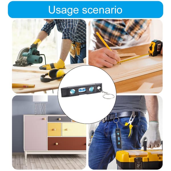 Miniature magnetisk vaterpas nøglering ideel til gør-det-selv-entusiaster og professionelle