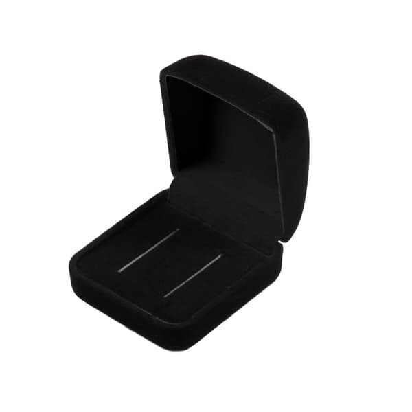 Flip Ring Box Sammet Smyckeskrin Presentförpackning Vigselring Förvaringsfodral för Förlovning Bröllopsdag Alla Hjärtans Dag