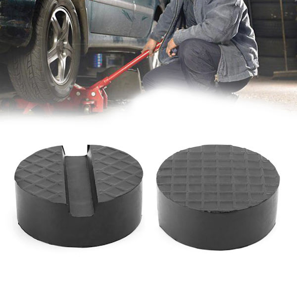 Black Car Jack Rubber Pad Anti-slip Rail Protector Support Block Heavy Duty För