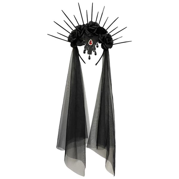 Lang slørhodebånd Halloween Dark Series Hodeplagg Lolita-stil Kronehodeplagg