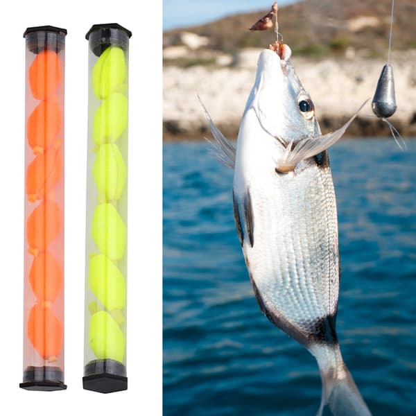 6st Float Foam Strike Indicators 20x10mm för flugfiske Mycket synbar olivform Float flugfisketillbehör Yellow