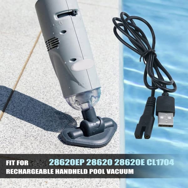 Forstærket USB-ladekabel 80CM til bærbar poolstøvsuger 5V 2A output