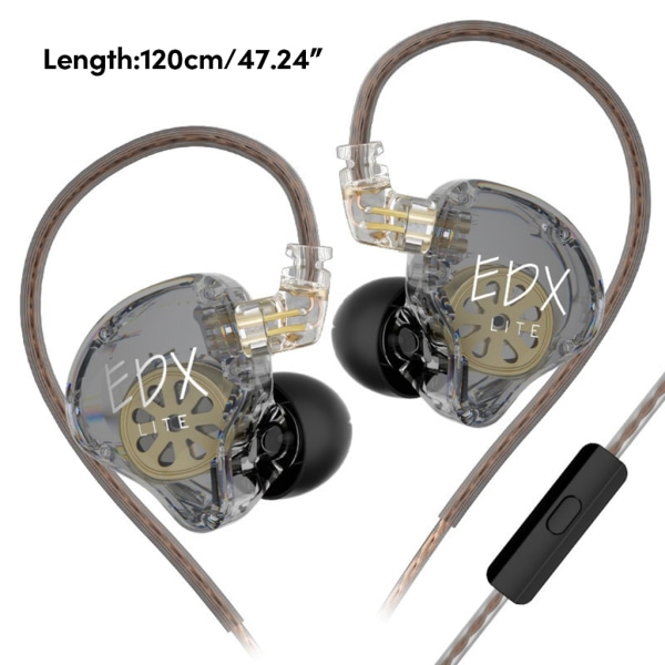 Hörlurar Super Linear Dynamic Driver för EDX Lite In Ear Monitor Live Earbuds HIFI Bass Music Hörlurar Wheat version