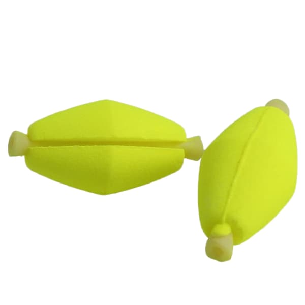 6st Float Foam Strike Indicators 20x10mm för flugfiske Mycket synbar olivform Float flugfisketillbehör Yellow