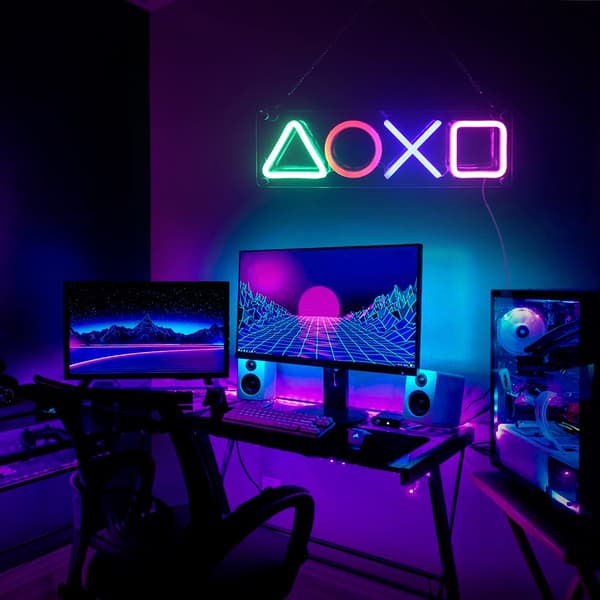 Neonlys Gaming til Soveværelser Vægdekorationer LED Neonlys til Værelser