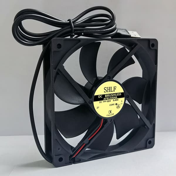 USB-blæser 5V 12025 12CM køleblæser til computerkabinet, chassis, router, set-top-blæser