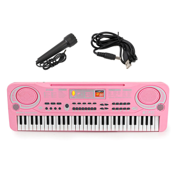 61 tangenter multifunktionellt elektronisk pianoklaviatur Pedagogisk leksak, batteridrivet elektroniskt piano för barn
