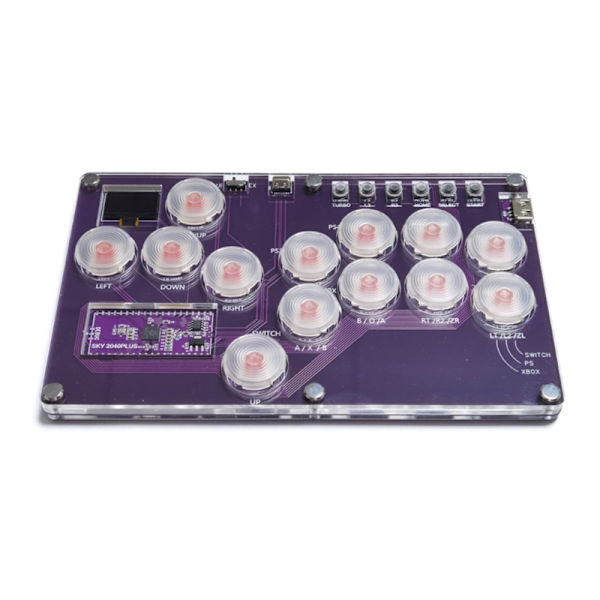 Fighting Box Gaming Keypad, Hitbox Fighting Gamepad Controller Arkadjoystick Mekaniskt Tangentbord SOCD för PC