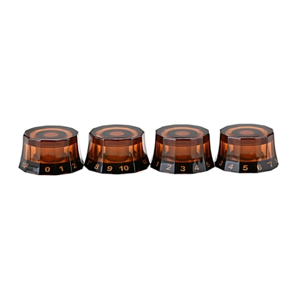 4 st Elgitarr Topphatt Rattar Hastighet Volym Ton AMP Effektpedal Kontrollrattar Gitarr Potentiometer Kontrollrattar