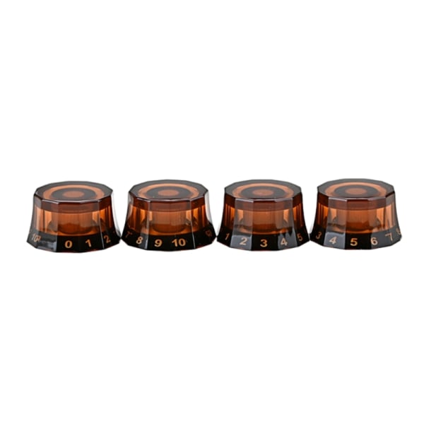 4 stk. Elektrisk Gitar Topphatt Knotter Hastighet Volum Tone AMP Effekt Pedal Kontroll Knotter Gitar Potensiometer Kontroll Knotter