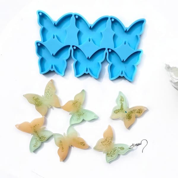 Sommerfuglformet Ørering Kombination Ørering Form Epoxy Resin Smykkeform