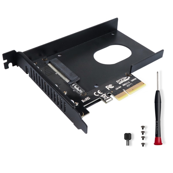 PCIE X4 till U.2/SATA omvandlarkort 2,5 tum SFF-8639 hårddisk PCI-Express 4.0 adaptermodul Självförsörjande