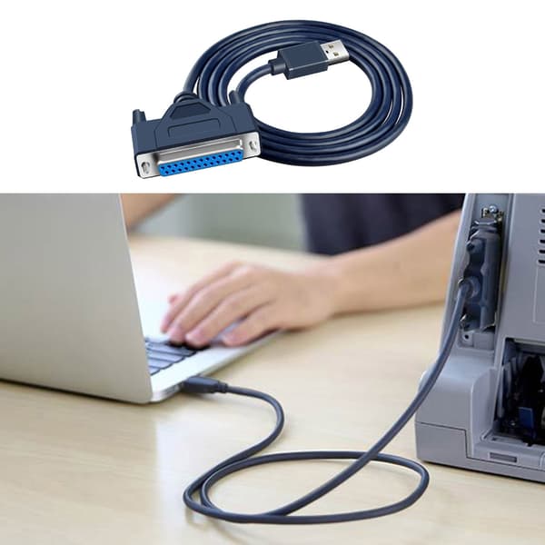 USB 2.0 til 25-benet DB25 parallelportkabel 1248 25-benet parallelprinter