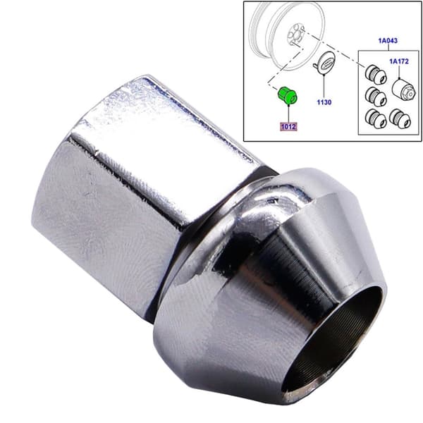 LR001381 Hjulmuttrar Set, Säkerhetslåsdesign i metall för ökad däcksäkerhet