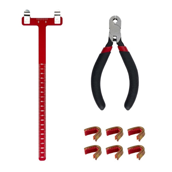 Bågsträng Nockningspunkter Tång för T-form Båge Fyrkantig linjal Nockningsspänne Tång Bågskytte Nocktång Recurve Bow K Red