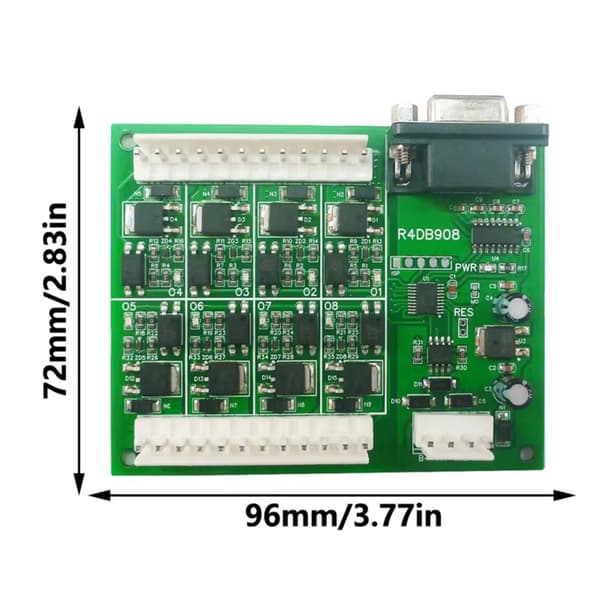 2 i 1 RS485 RS232 DB9 8DO Modul Rtu 3A NPN Mos Optokobler Isolasjon