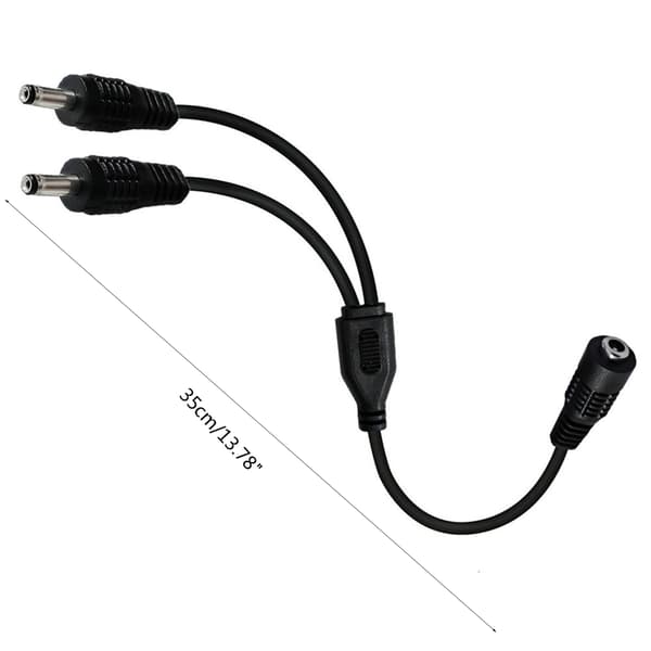 Splitter Strömkabel för 3.5x1.35mm Enheter Dubbla Laddningskapaciteten