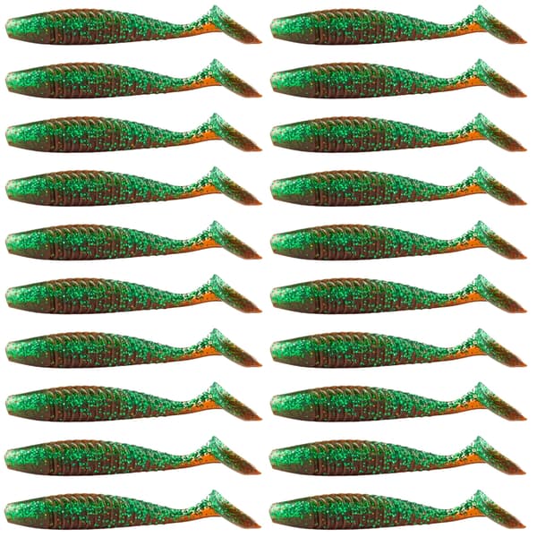 20 stk. T-hale bløde agn, padlehale swimbaits, kunstige wobbles bløde lokkemidler C C