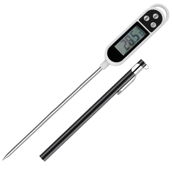 Digitalt Display Termometer Anti-skold Penholder Temperaturmåler