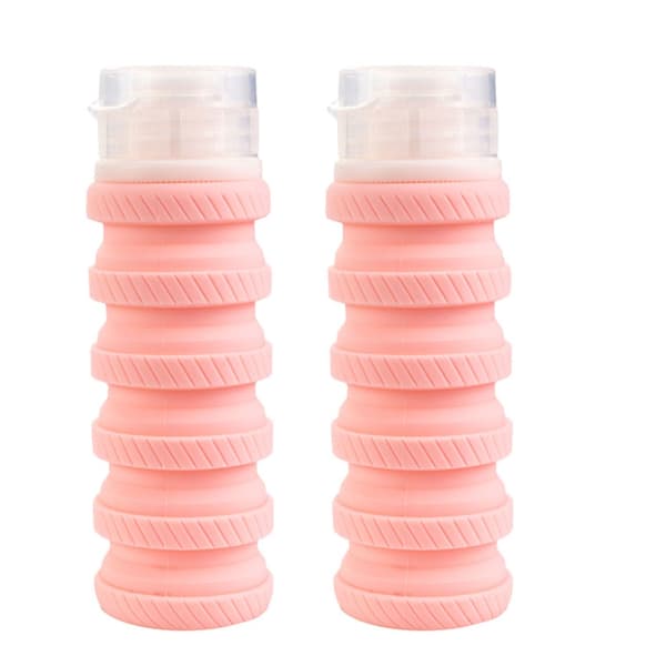 Läcksäker Silikon Klämflaska Flytande Schampo Balsam Multipurpose Pink
