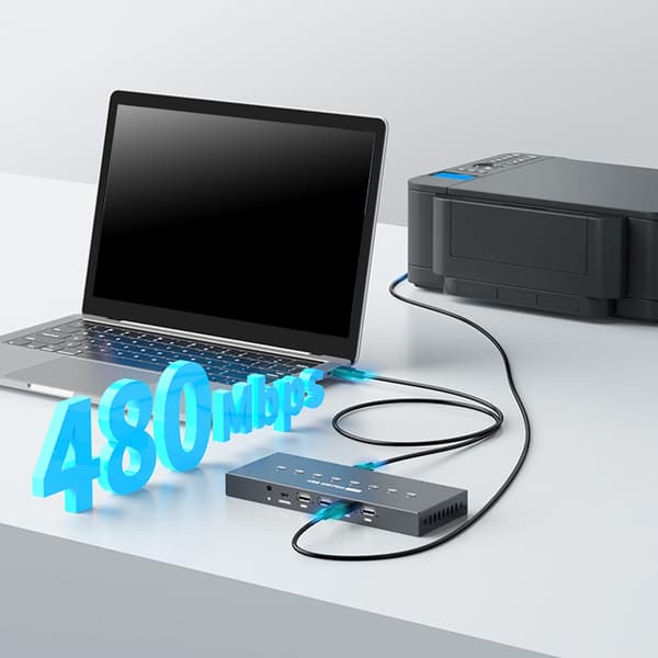 Manuel printerdelingsenhed USB Otte computere deler 4 USB 8 ind 4 ud skift