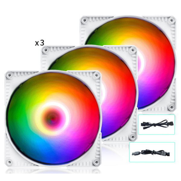12 cm PWM chassifläktar 3Pin Mute ARGB Desktop Host PC Chassi Kylfläkt Dator Kylfläns Kylare FDB Hydraullager