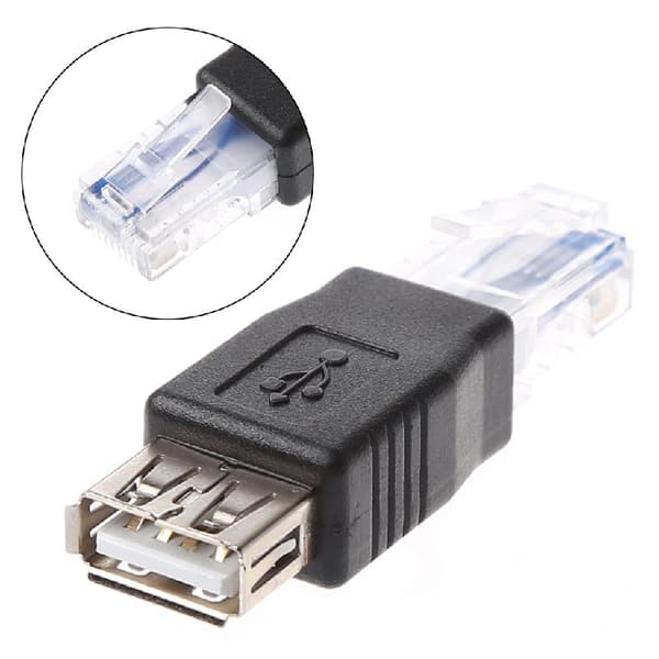 2st USB Typ A Hona Till Ethernet Internet RJ45 Hane Connector Converter Adapte