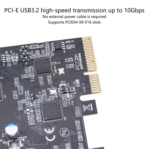 Desktop PC PCIe-kort USB3.2-udvidelseskort til forbedret dataoverførsel