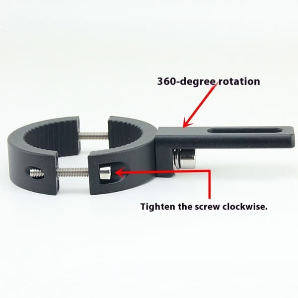 Flexibelt motorcykelljusfäste Justerbar 20 till 38 mm metallmontering Large