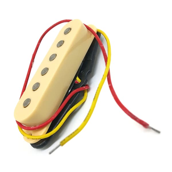 Strat Style elgitarr Pickup Kit, Single Coil Pickup Laddad Highout Pickup Ersättning Passar för 6-strängad gitarr Black