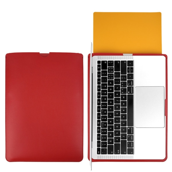 Laptopväska Vattentätt PU- cover för Book Air 13 Pro 13,3 14 15 15,6 tums case- Notebook innerväska Red 13"