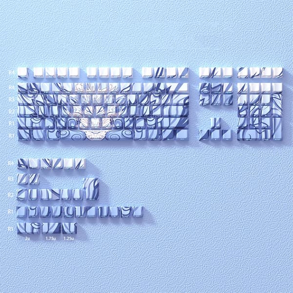 136 stk. Drage Keycap Sæt Sideprint Bagbelyste Keycaps Orlong Tema Keycaps