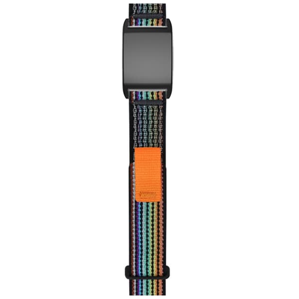 Justerbart Split Design Nylonbælte til 4.0 Unisex Armbånd Quick Release Black rainbow