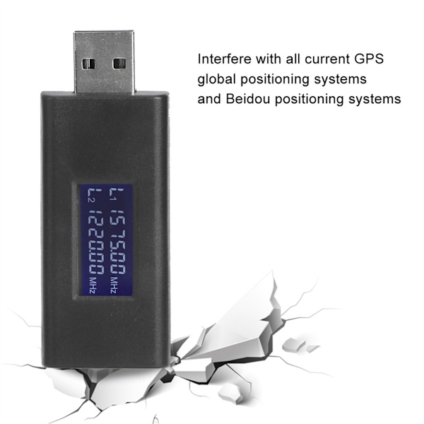 Praktisk Højeffekt Shockproof Beidou GPS Anti-positionering USB Adapter til Bil
