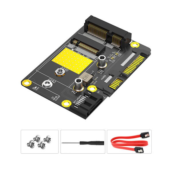 2 i 1 SATA3.0 Msata/M.2 SSD'er til Dobbelt SATA3 Computer Adapterkort