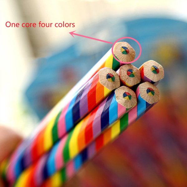 4 ST Regnbågsfärgpennor för barn Blandade färger för ritning Färgläggning Skisspennor för att rita brevpapper