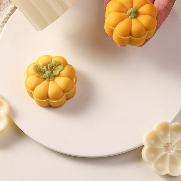 Söta pumpor Form Moon Cake Form Midhöstfestivalen Mooncake Makers Cookie Stämplar Handtryck Mooncake Baking Tool