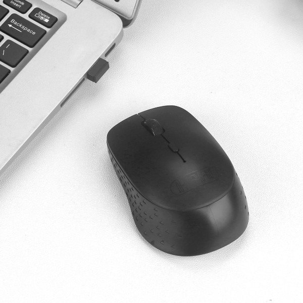 Typ C trådlös mus 2,4 GHz laddningsbar, justerbar känslighet, 5 knappar för möss för bärbara datorer och surfplattor Black
