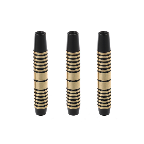 3 Stycken Svarta Koppar Dart Ersättningspipor för Soft Tip Dart och Steel Tip Darts 49mm 16g Med 2BA Gänga
