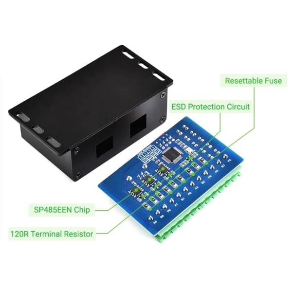 Höghastighets USB till 4-vägs RS485-omvandlarstöd Multi för industriella kontrolldatainsamlingar, instrument