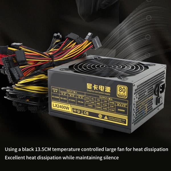 Grafikkort 2400W 180-264V Mining Strømforsyning Mining Strømforsyningsenhed