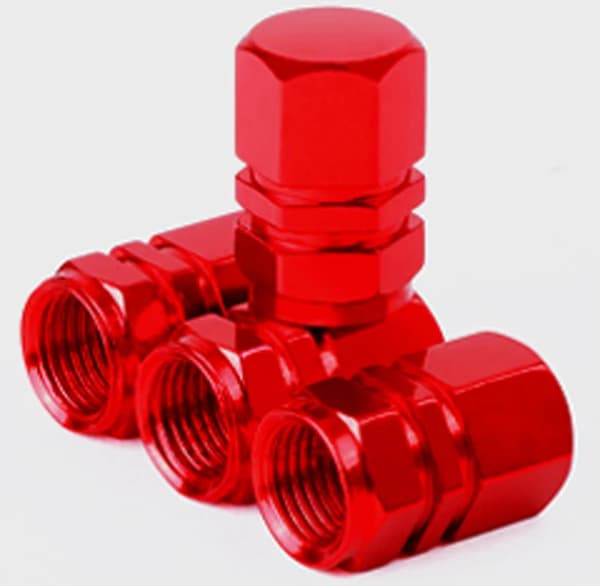 4 st Aluminium Bil Däckventilhattar Hex Legering Däckventilskaft Skydd Luft Dammskydd Däckventil Lastbil Cykel Hjul Fälg Ventilskaftlock