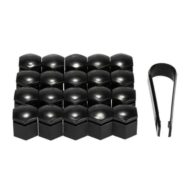 20 st 19 mm Svarta Hjälmutter Skydd Bolt Cap Passar Vauxhall Opel Biltillbehör