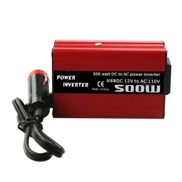 500W DC til AC Strømkonverter DC 12V til 110V 220V AC Bilinverter Automatisk Transformator Med Dobbel USB Biladapter