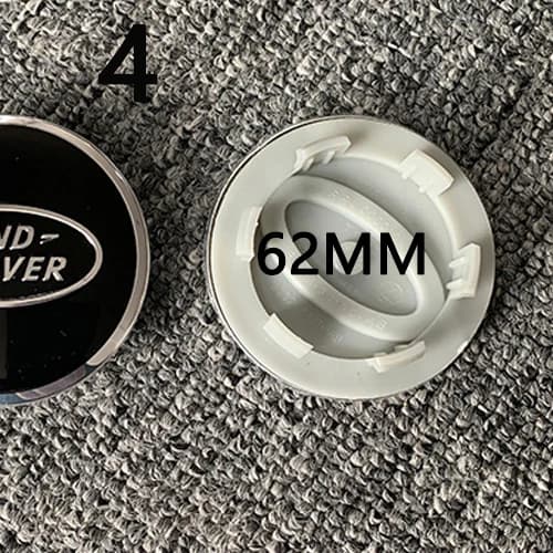 4 st Navkapslar för Range Rover Aurora Discovery 3/4 Range Rover 2 sportversion av hjulnavets centrum markerade svarta navkapslar