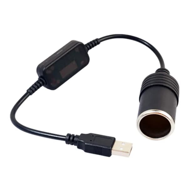 USB 5V til 12V cigarettænderstik 2A USB han til hun cigarettænder adapter konverter bil elektronik tilbehør