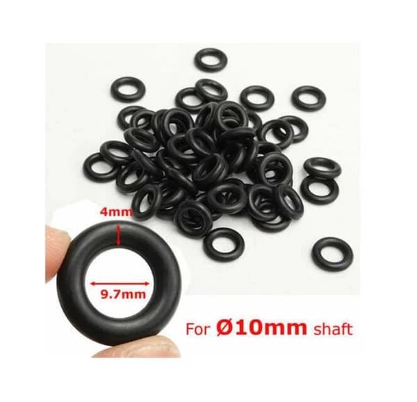 60 st Däckbytespedal Delar 9,7x4 MM Luftkontrollventil Tätnings O-Ring Tillbehör