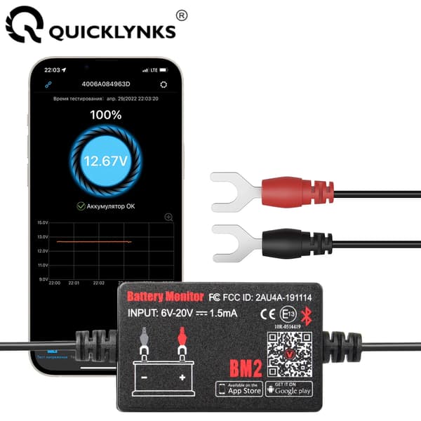 2023 Hot Bluetooth 4.0 BM2 12V Batterimonitor Bilbatteri Analysator Batteri Diagnostiske Værktøjer Til Android IOS Telefon