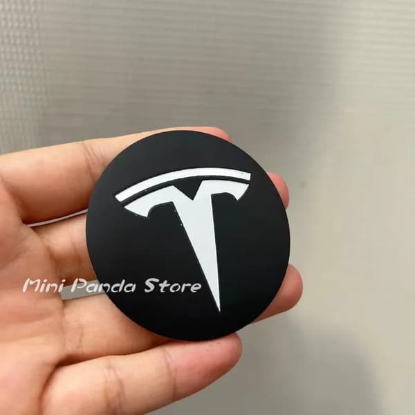 4 st Bil Hjulcentrum Nav Kapslar Skydd Dekaler för Tesla Model 3 Y S X