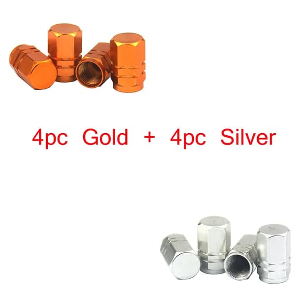 4 st/lot Hjulnav Theftproof Aluminium Bilhjul Däck Ventiler Däckstam Luftventilhattar Lufttätt Skydd